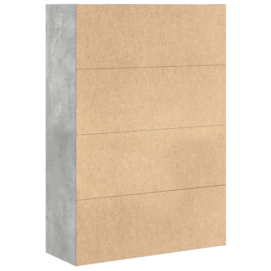Bibliothèque gris béton 80x30x114 cm bois d'ingénierie - 5