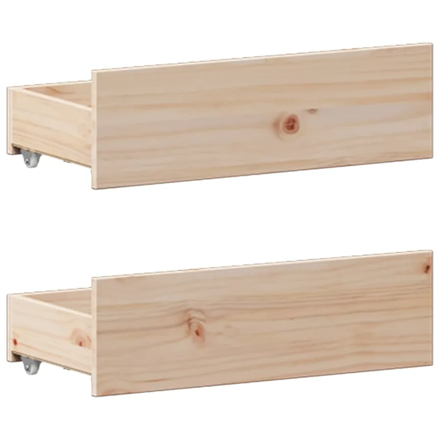 Lit bibliothèque sans matelas 180x200 cm bois massif de pin - 10