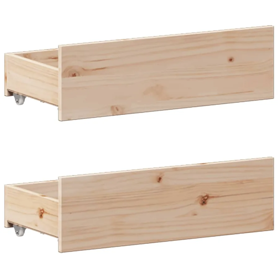 Lit bibliothèque sans matelas 140x190 cm bois de pin massif - 10