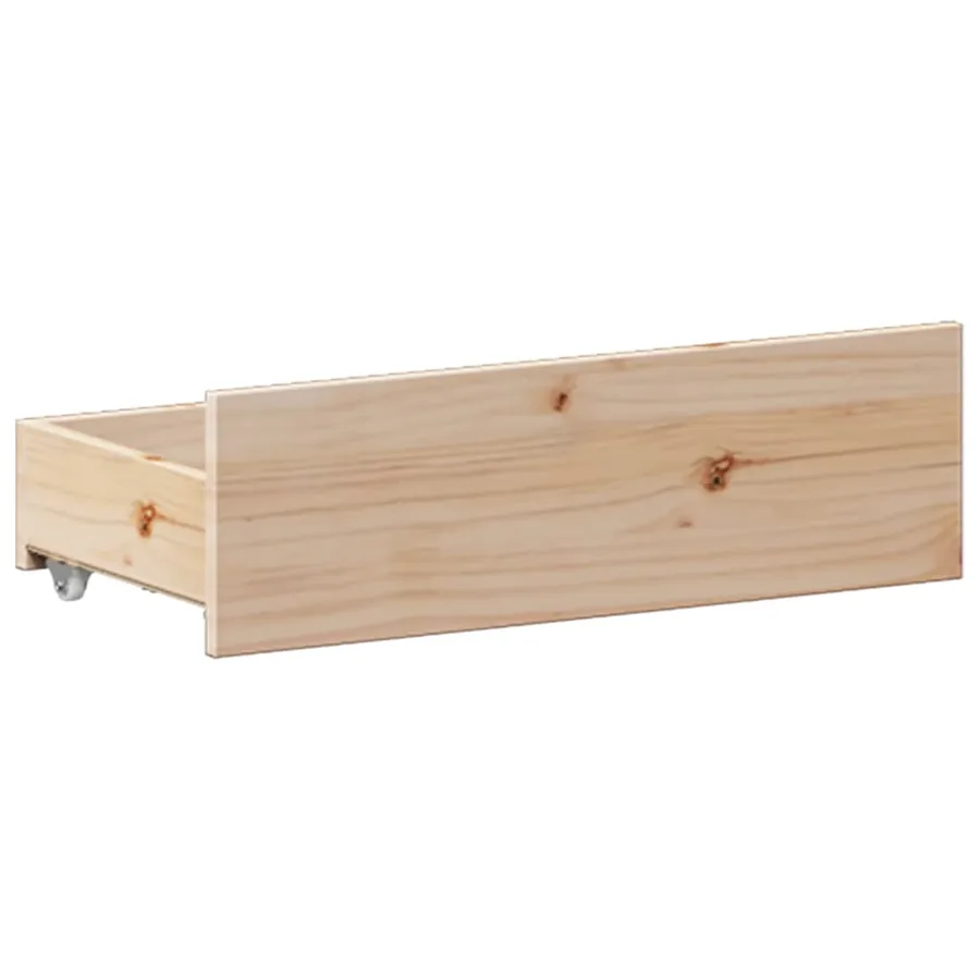 Lit bibliothèque sans matelas 140x190 cm bois de pin massif - 11