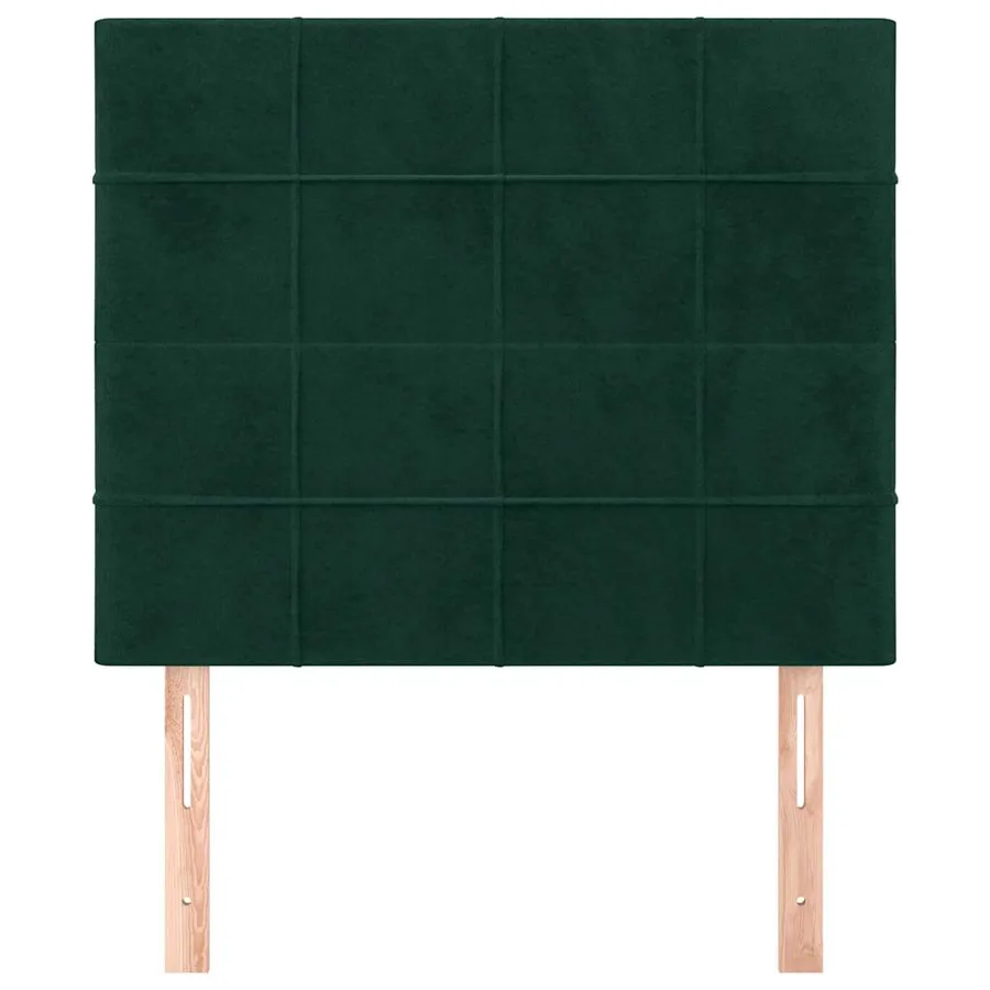 Tête de lit Vert foncé 80x5x118/128 cm Velours - 3