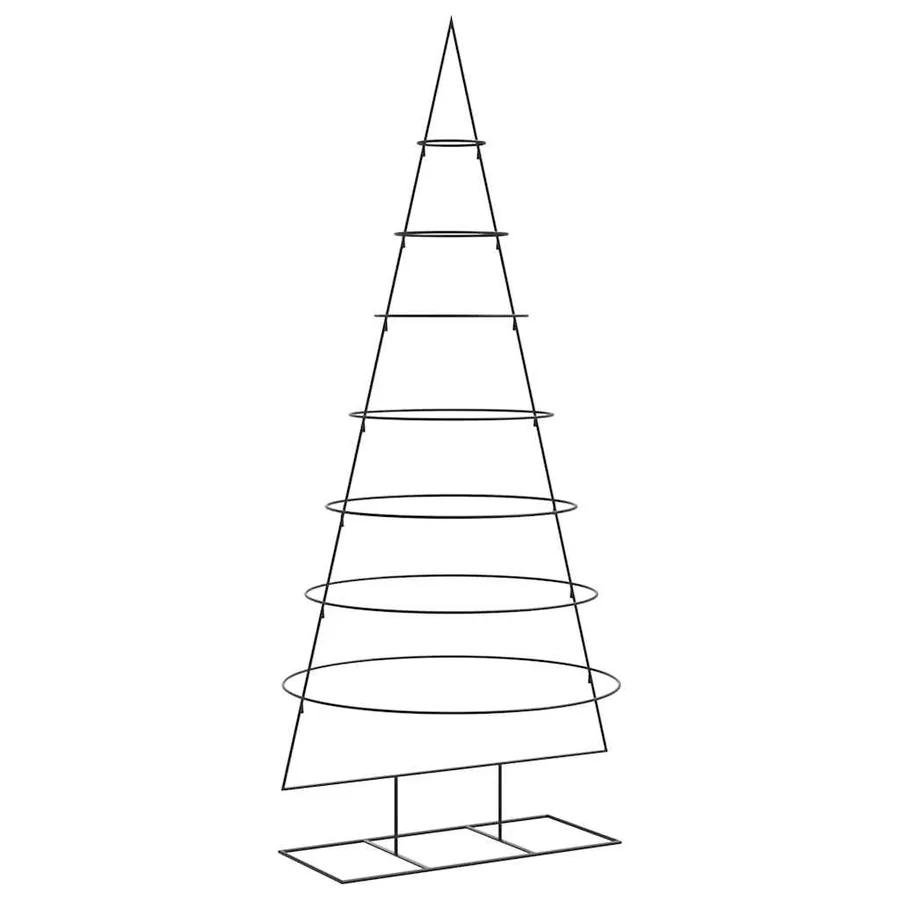 Arbre de Noël en métal pour décoration noir 210 cm - 5