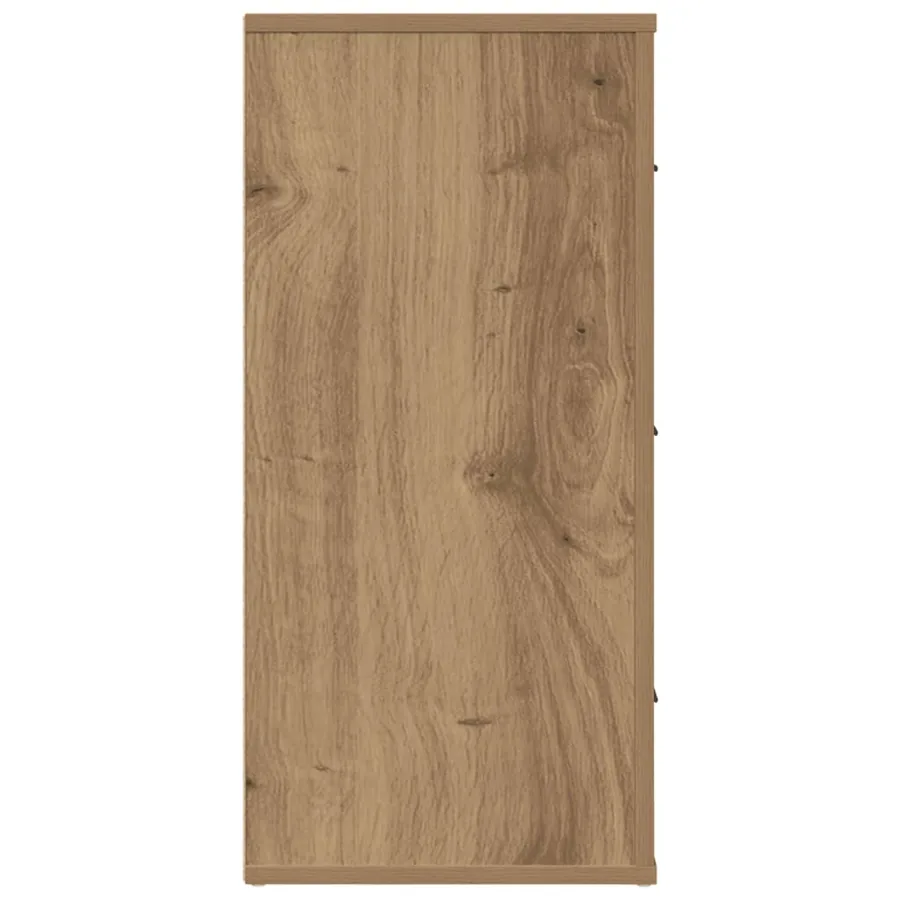 Buffet chêne artisanal 80x33x70 cm bois d'ingénierie - 6