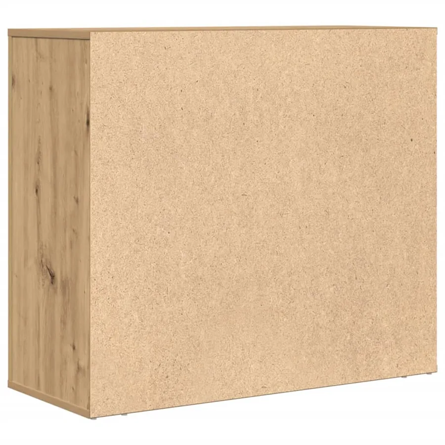 Buffet chêne artisanal 80x33x70 cm bois d'ingénierie - 7