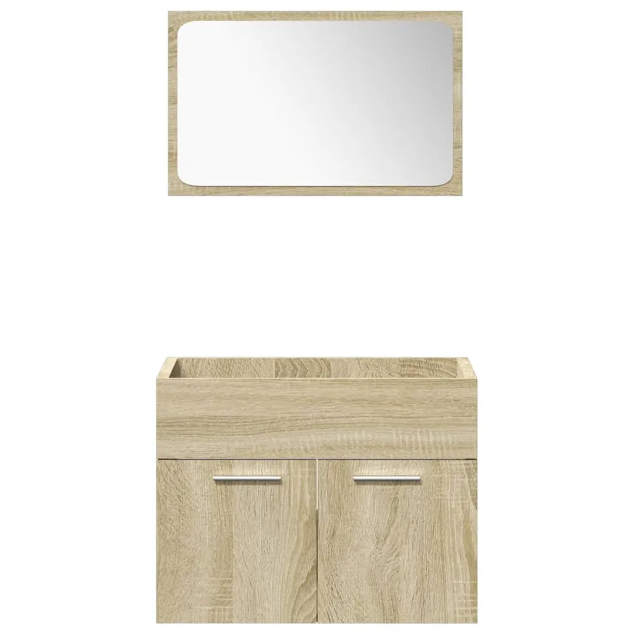Ensemble de meubles de salle de bain 5 pcs chêne sonoma - 5