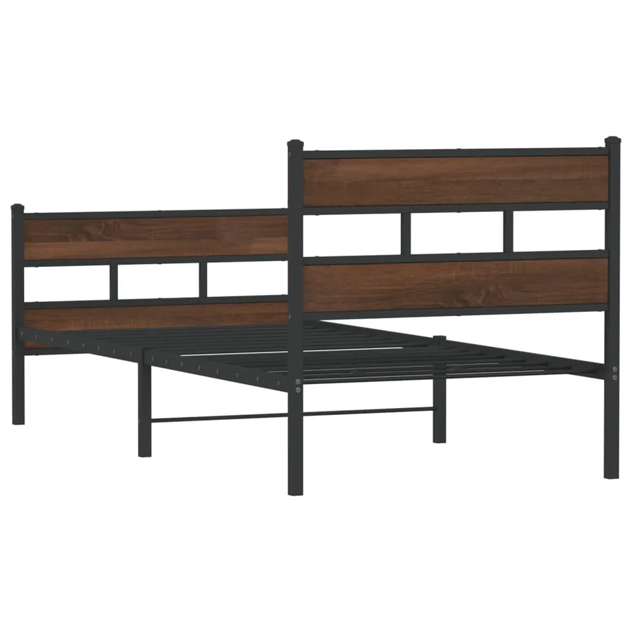 Cadre de lit sans matelas avec tête de lit et pied de lit - 6