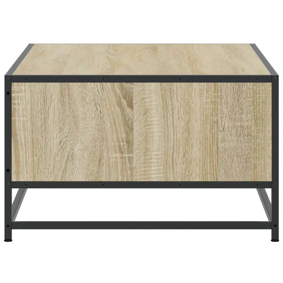 Table basse chêne sonoma 100x57x35cm bois d'ingénierie et métal - 6