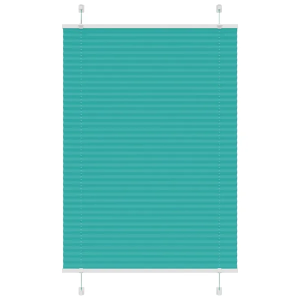 Store plissé vert pétrole 100x100 cm largeur du tissu 99,4cm