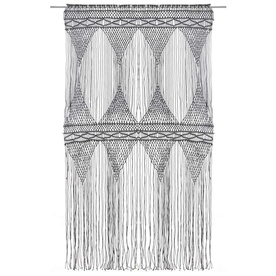 Rideau en macramé Anthracite 140x240 cm Coton - 3