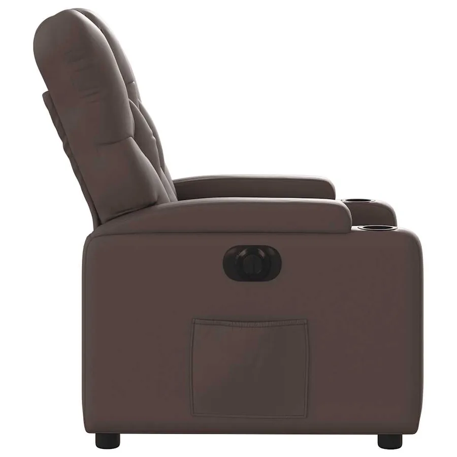 Fauteuil inclinable électrique Marron Similicuir - 10