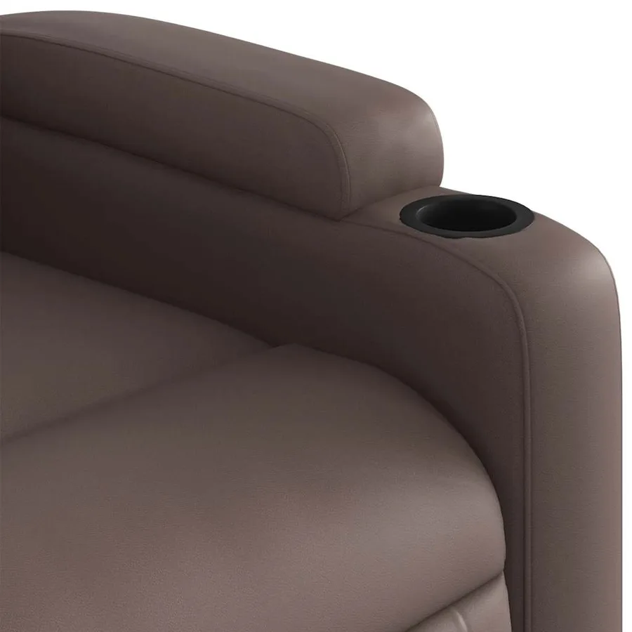 Fauteuil inclinable électrique Marron Similicuir - 11