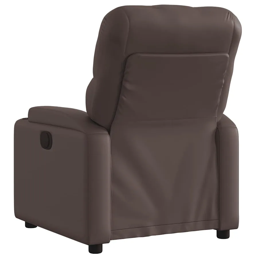 Fauteuil inclinable électrique Marron Similicuir - 5