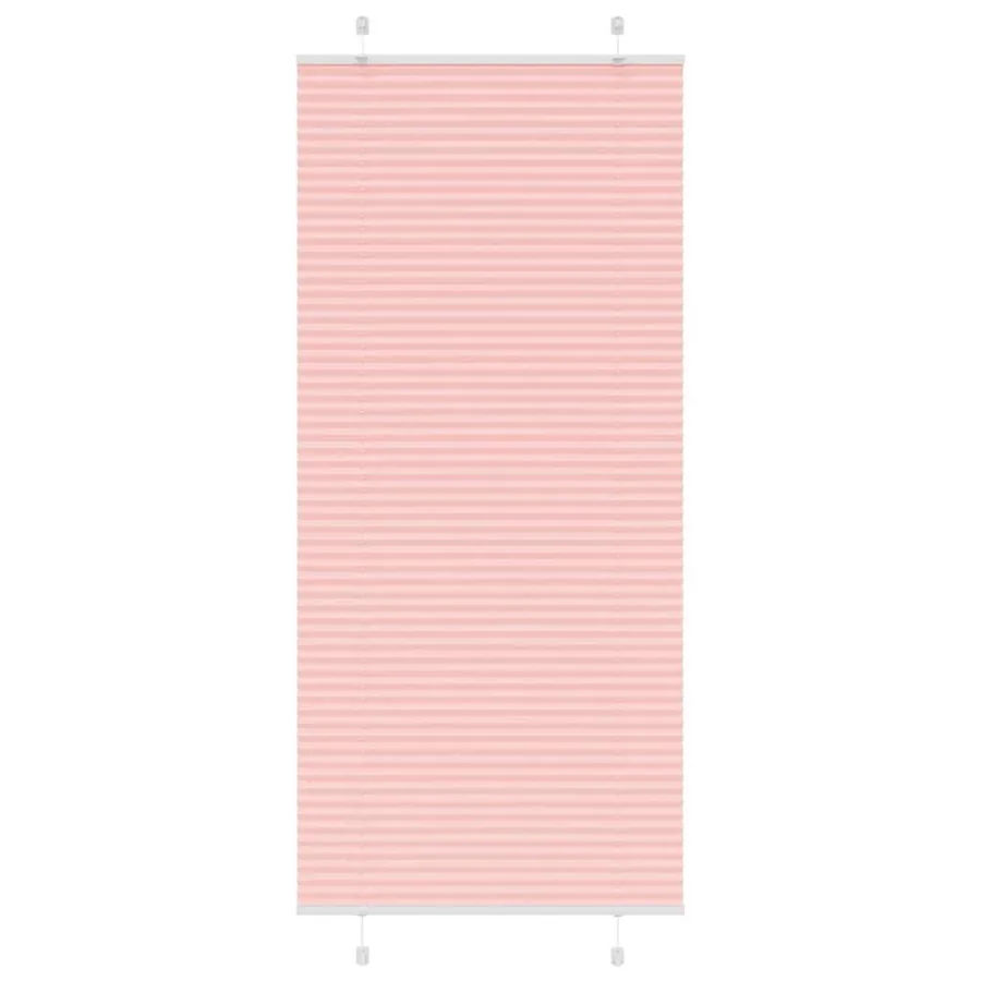 Store plissé rose 100x200 cm largeur du tissu 99,4 cm polyester