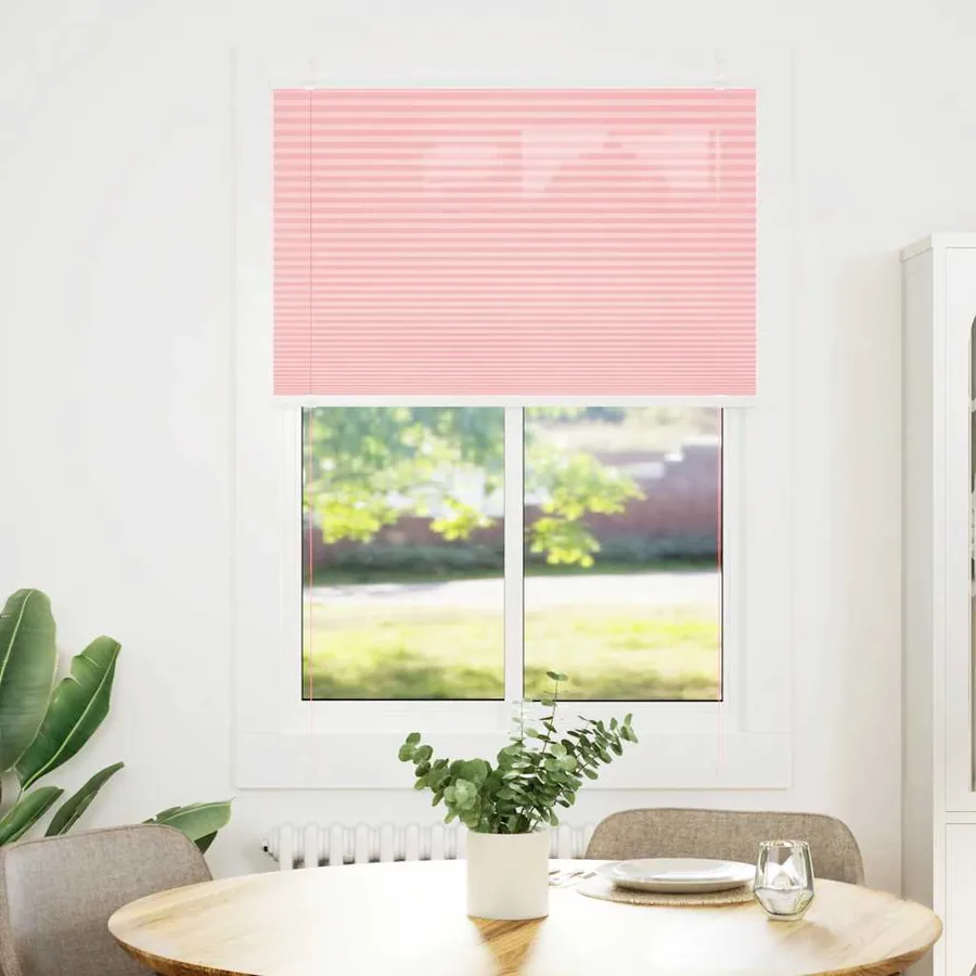 Store plissé rose 90x100 cm largeur du tissu 89,4 cm polyester - 2