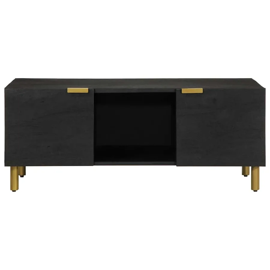 Table basse noir 100x54x40 cm bois d'ingénierie - 3