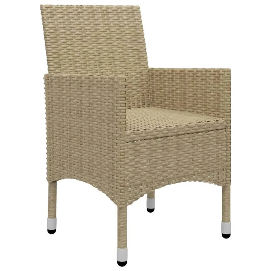 Ensemble à manger de jardin 5 pcs Beige - 5