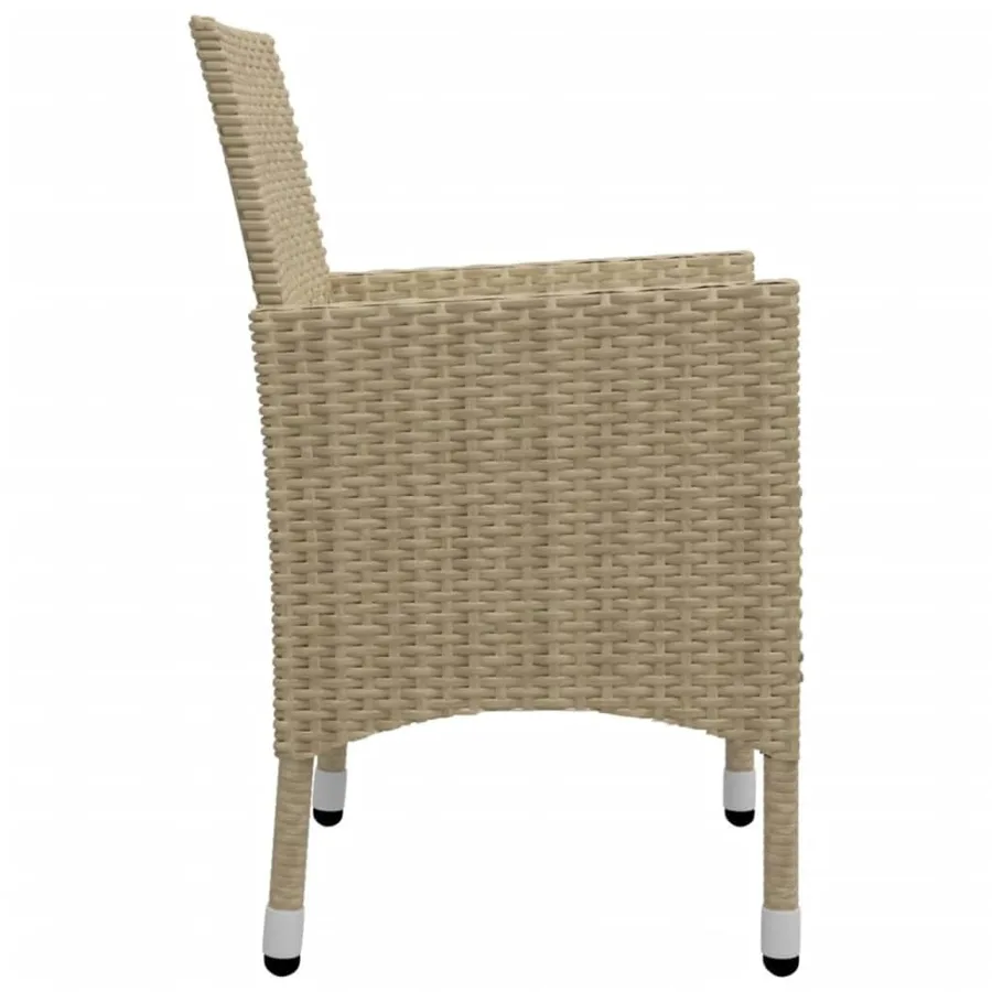 Ensemble à manger de jardin 5 pcs Beige - 6