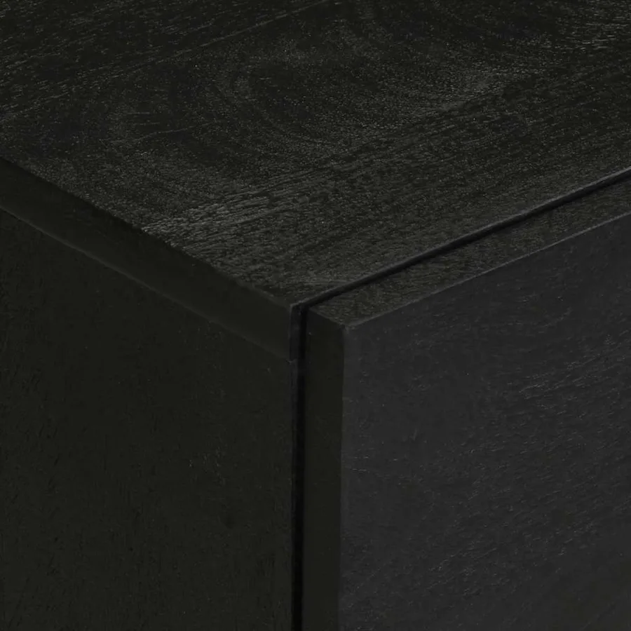 Table de chevet noir 50x33x62 cm bois d'ingénierie - 6