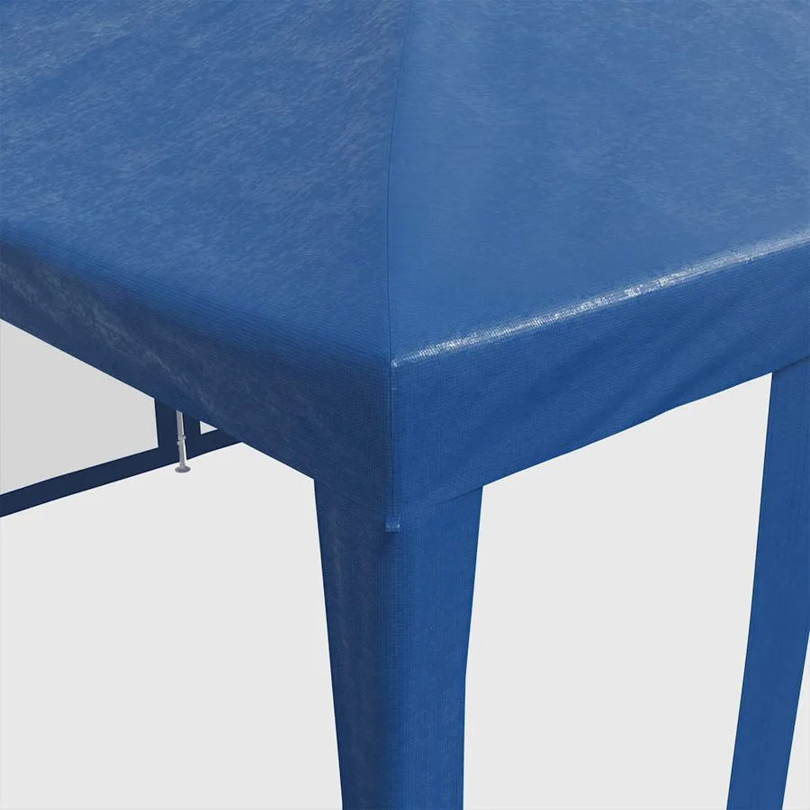 Tente de fête avec 10 parois latérales en maille bleu 6x4m PEHD - 7