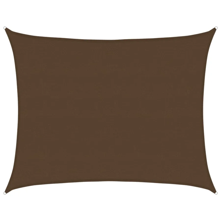 Voile d'ombrage 160 g/m² Marron 6x8 m PEHD - 2