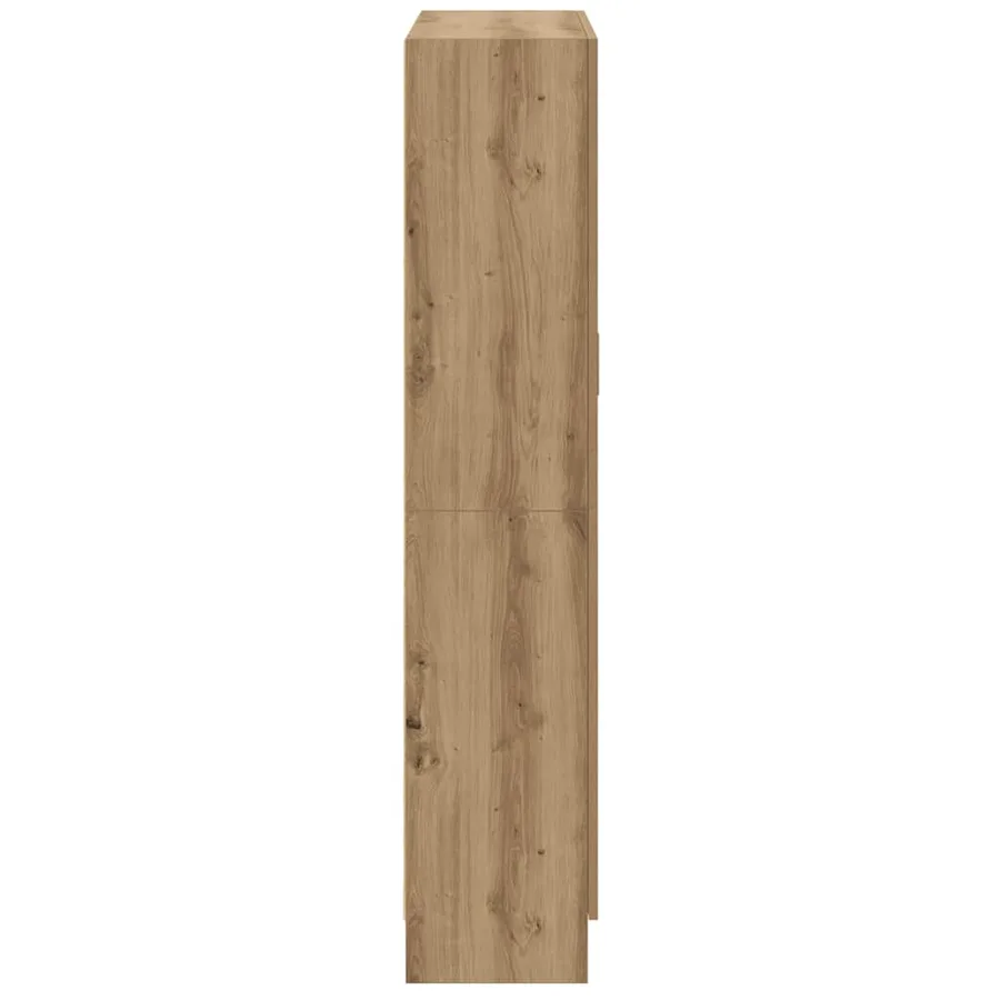 Bibliothèque chêne artisanal 82,5x30,5x150 cm bois d'ingénierie - 6