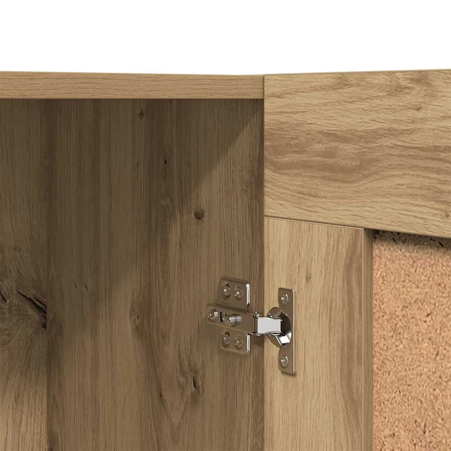 Bibliothèque chêne artisanal 82,5x30,5x150 cm bois d'ingénierie - 8
