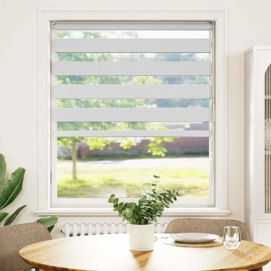 Store zèbre blanc 115x150 cm largeur du tissu 110,9cm polyester - 2