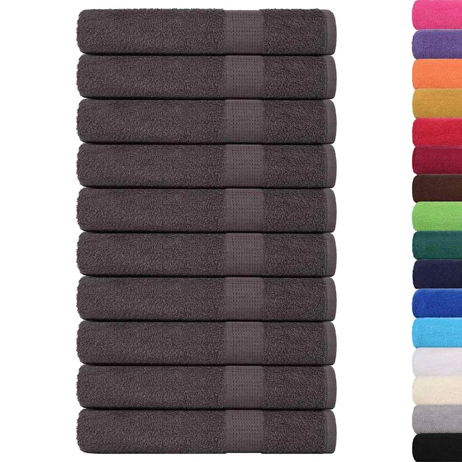 Serviettes de sauna FROGN 10 pcs anthracite 80x200 cm 360 g/m² - 2