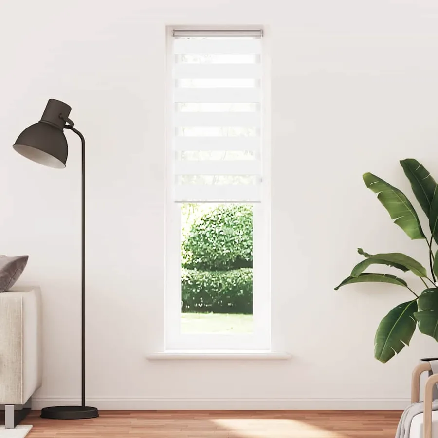 Store zèbre blanc 55x200 cm largeur du tissu 50,9 cm polyester - 2