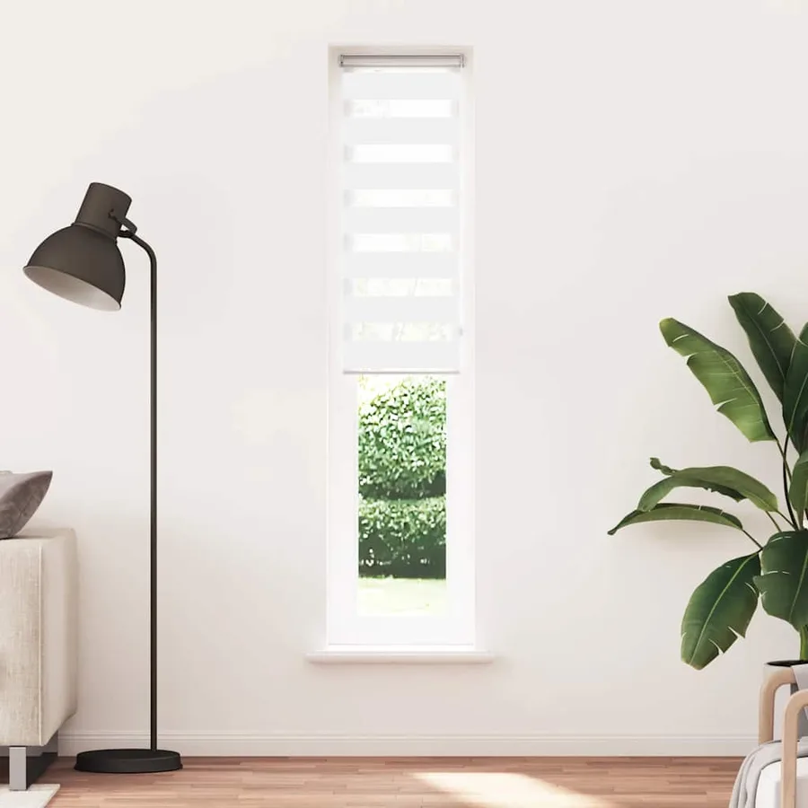 Store zèbre blanc 45x200cm largeur du tissu 40,9 cm polyester - 2