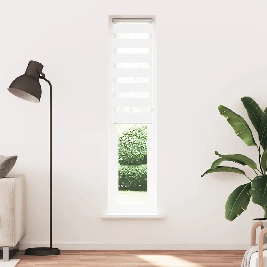 Store zèbre blanc 55x230 cm largeur du tissu 50,9 cm polyester - 2