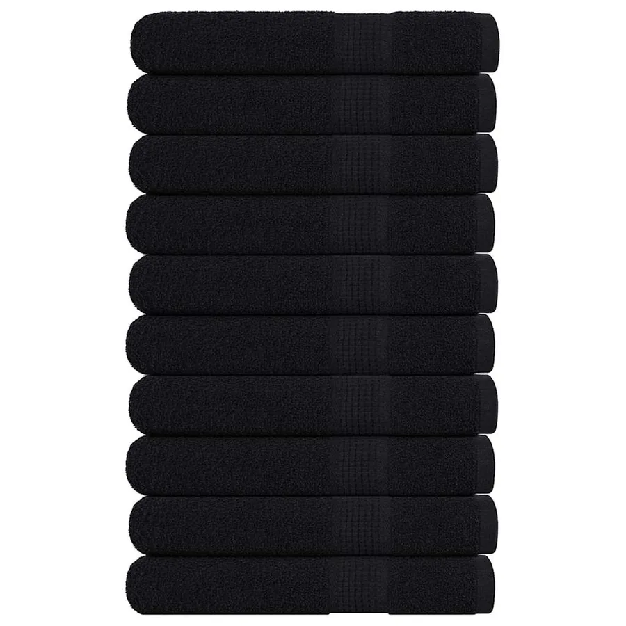 Serviettes FROGN 10 pcs noir 100x200 cm 360 g/m²