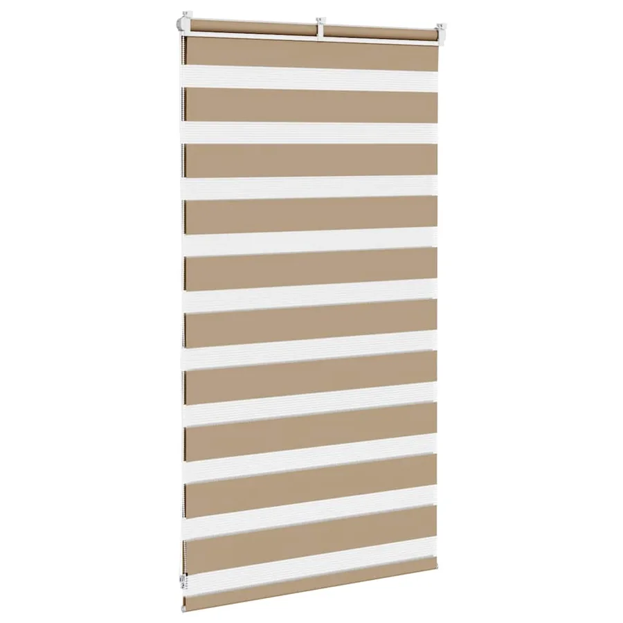 Store zèbre marron sable largeur du tissu 85,9 cm polyester - 4