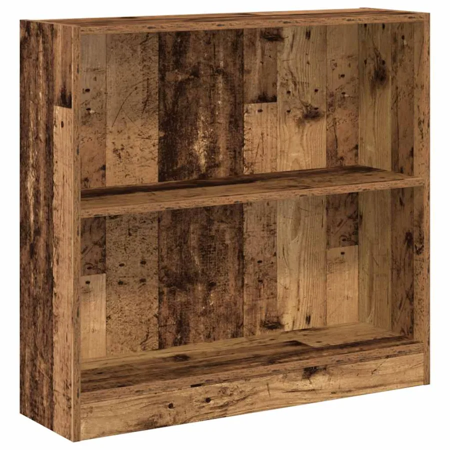 Bibliothèque vieux bois 80x24x76 cm bois d'ingénierie - 2