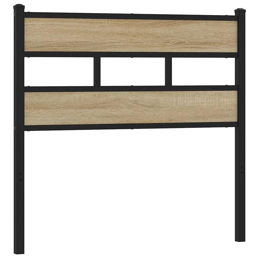 Tête de lit de remplacement chêne sonoma 107 cm fer et bois d’ingénierie - 2