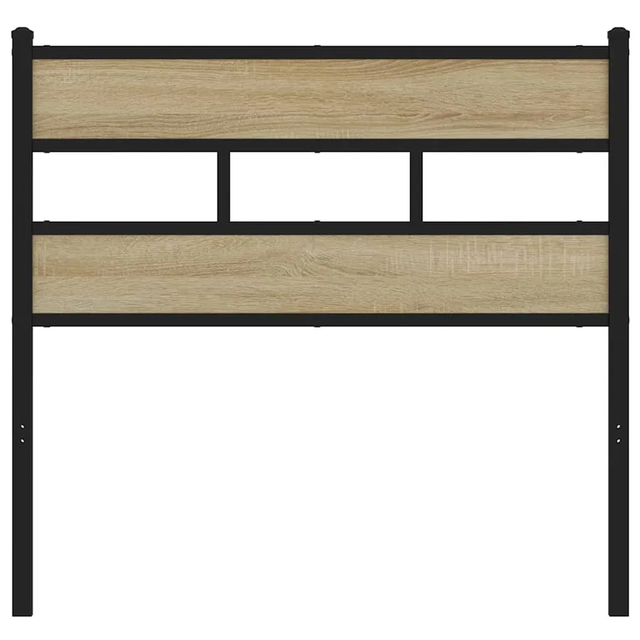 Tête de lit de remplacement chêne sonoma 107 cm fer et bois d’ingénierie - 3