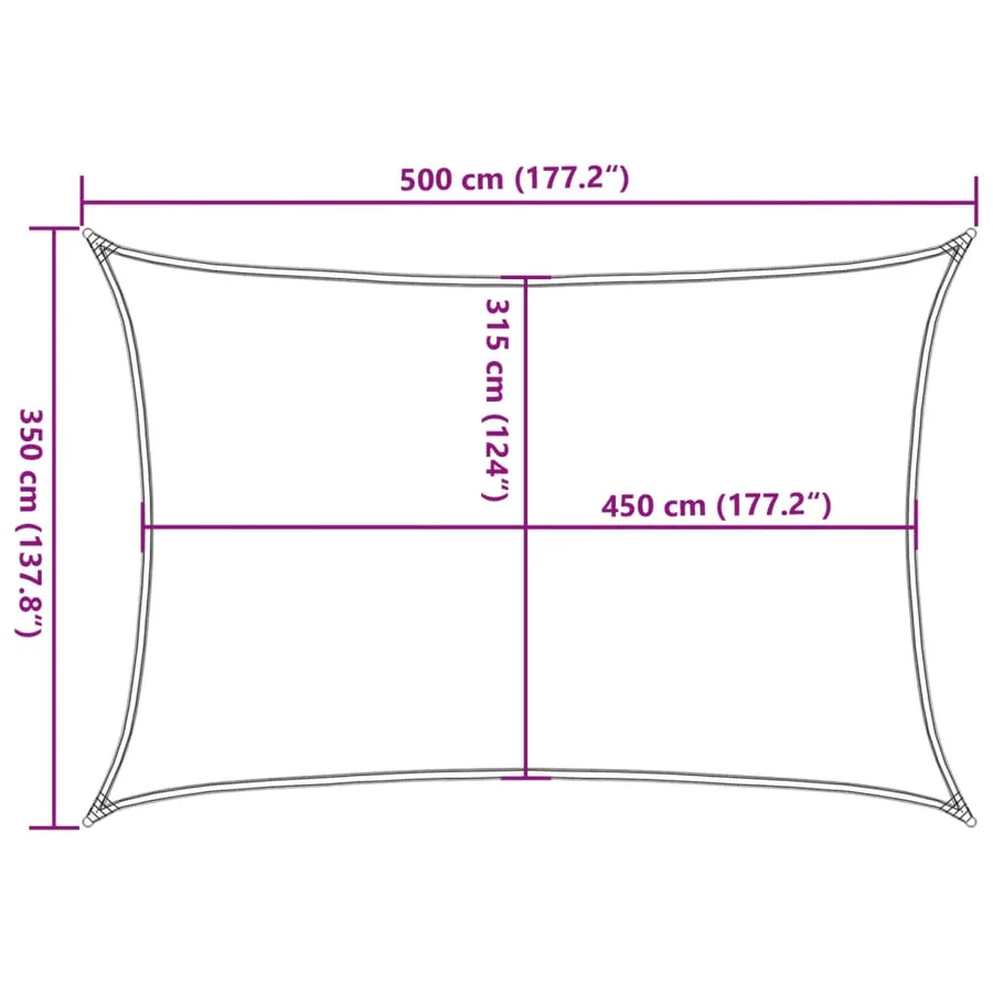 Voile d'ombrage 160 g/m² Vert clair 3,5x5 m PEHD - 10