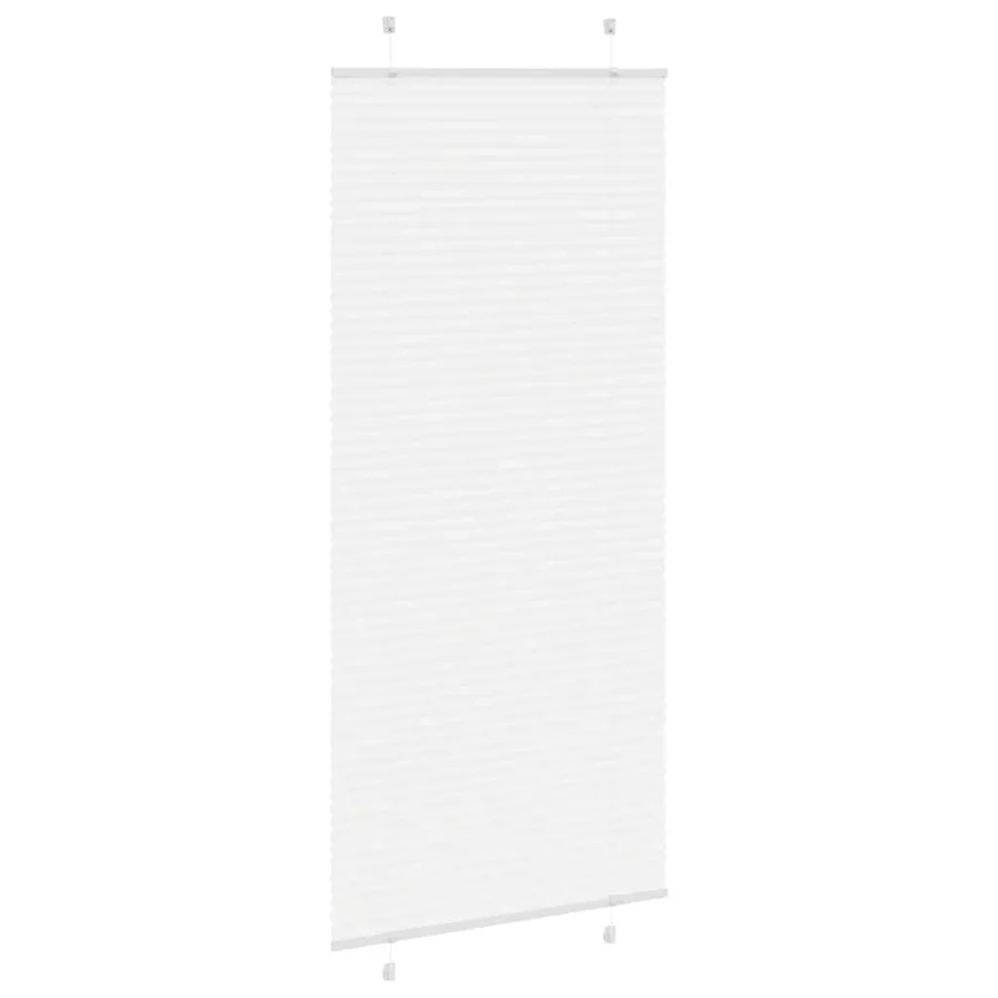 Store plissé blanc 85x200 cm largeur du tissu 84,4 cm polyester - 4