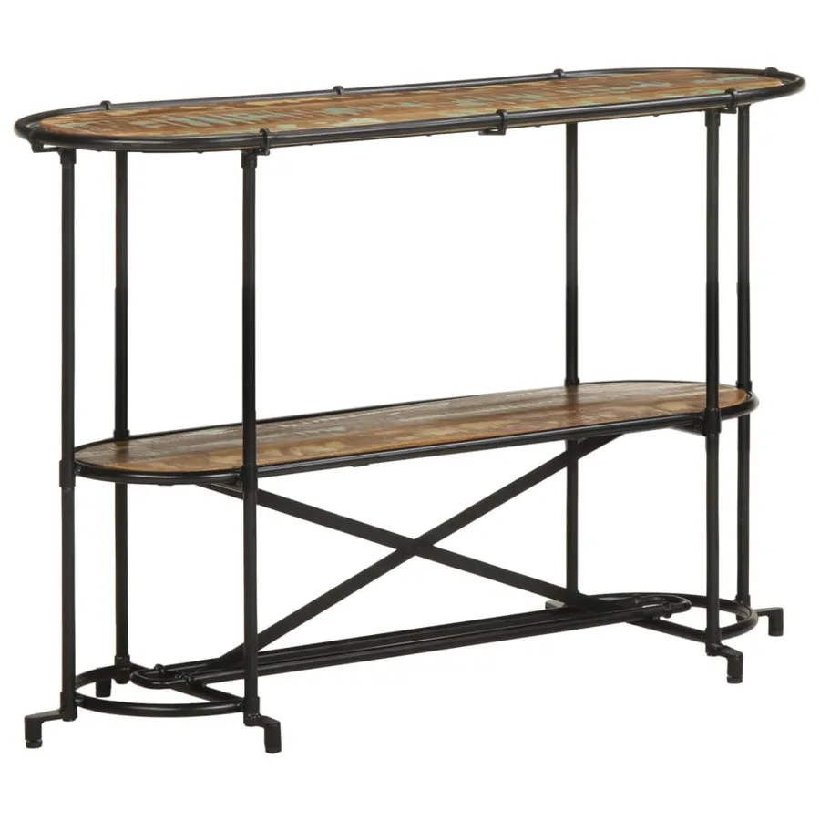 Table console 110x42x76 cm bois massif de récupération - 3
