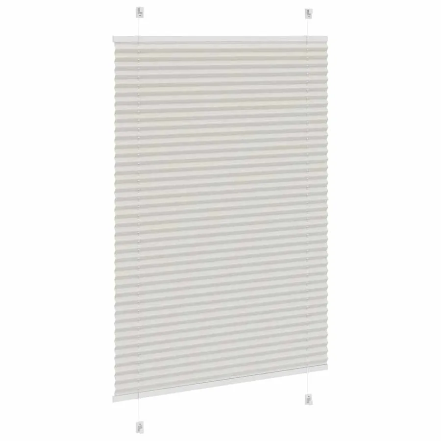 Store plissé gris clair 95x100 cm largeur du tissu 94,4 cm - 4