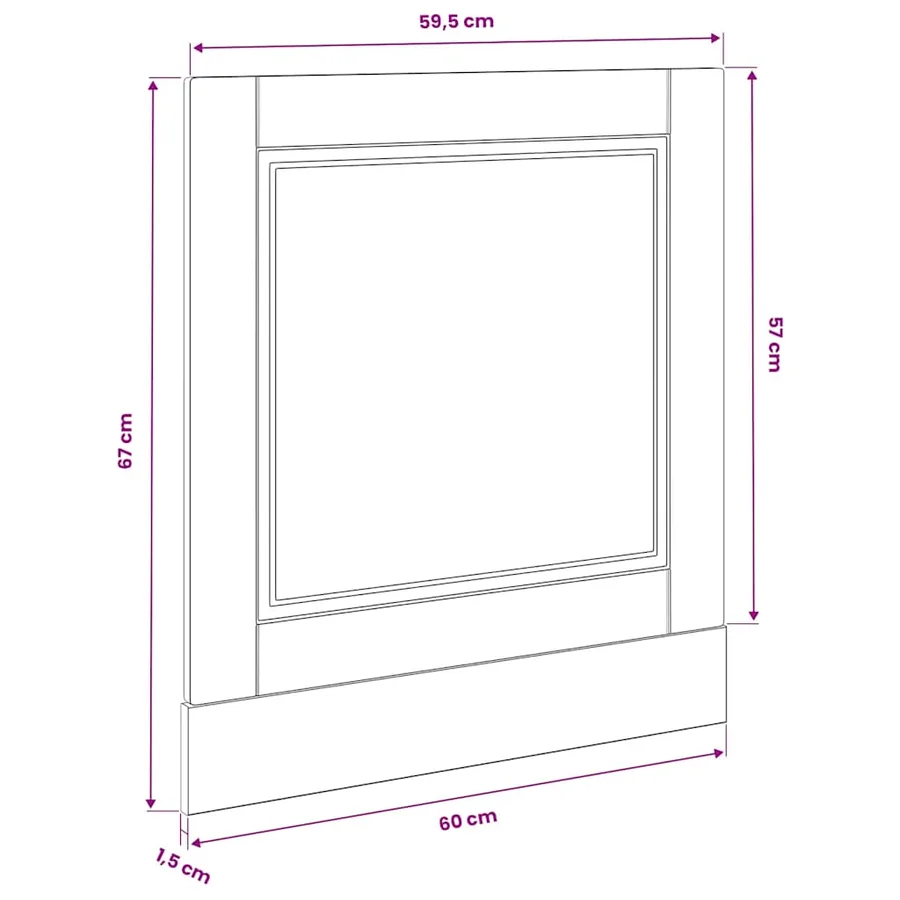 Panneau de lave-vaisselle Porto blanc 60x1,5x57 cm - 8