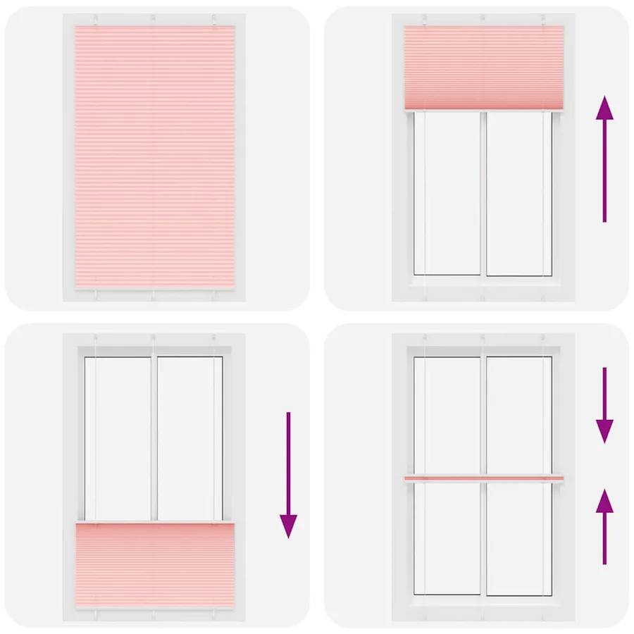 Store plissé rose 120x200 cm largeur du tissu 119,4cm polyester - 7