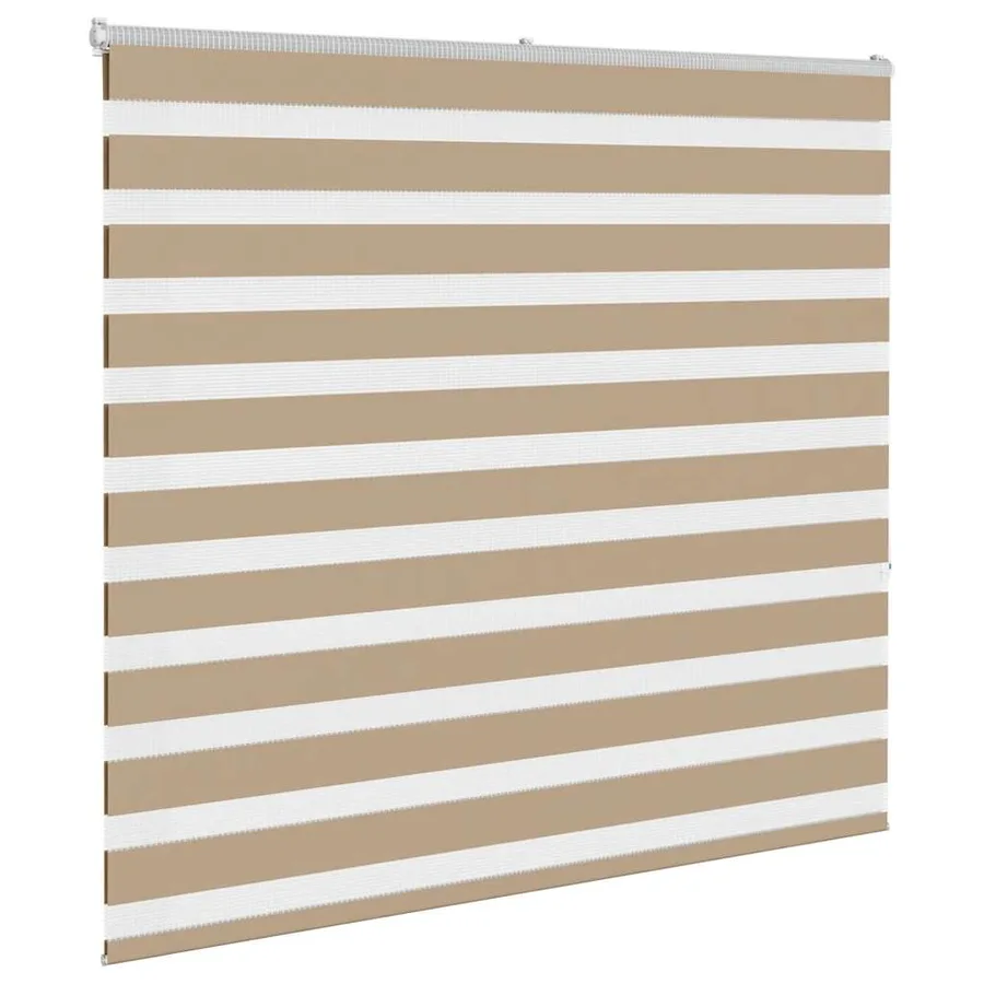 Store zèbre marron sable largeur du tissu 155,9cm polyester - 3