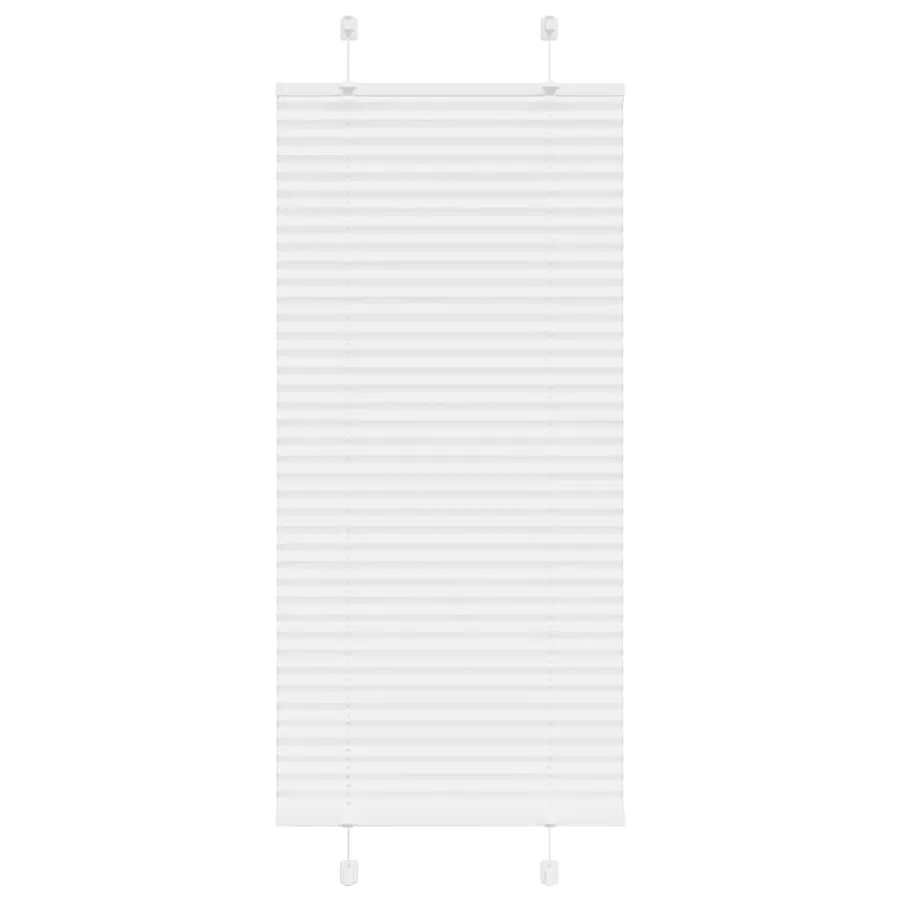 Store plissé blanc 55x150 cm largeur du tissu 54,4 cm polyester