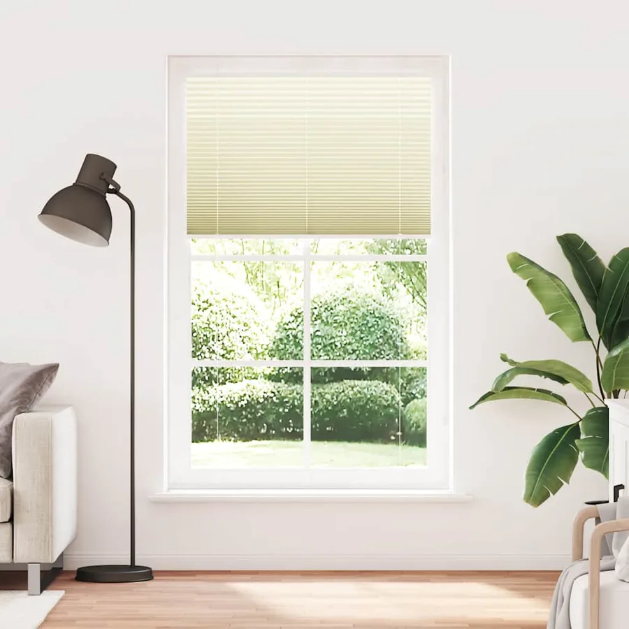 Store plissé crème 110x200cm largeur du tissu 109,4cm polyester - 2