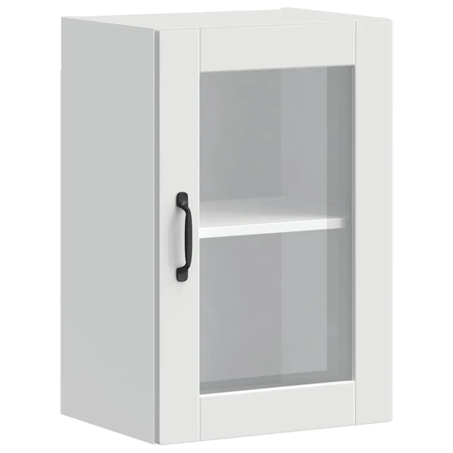 Armoire murale de cuisine avec porte en verre Porto blanc - 2