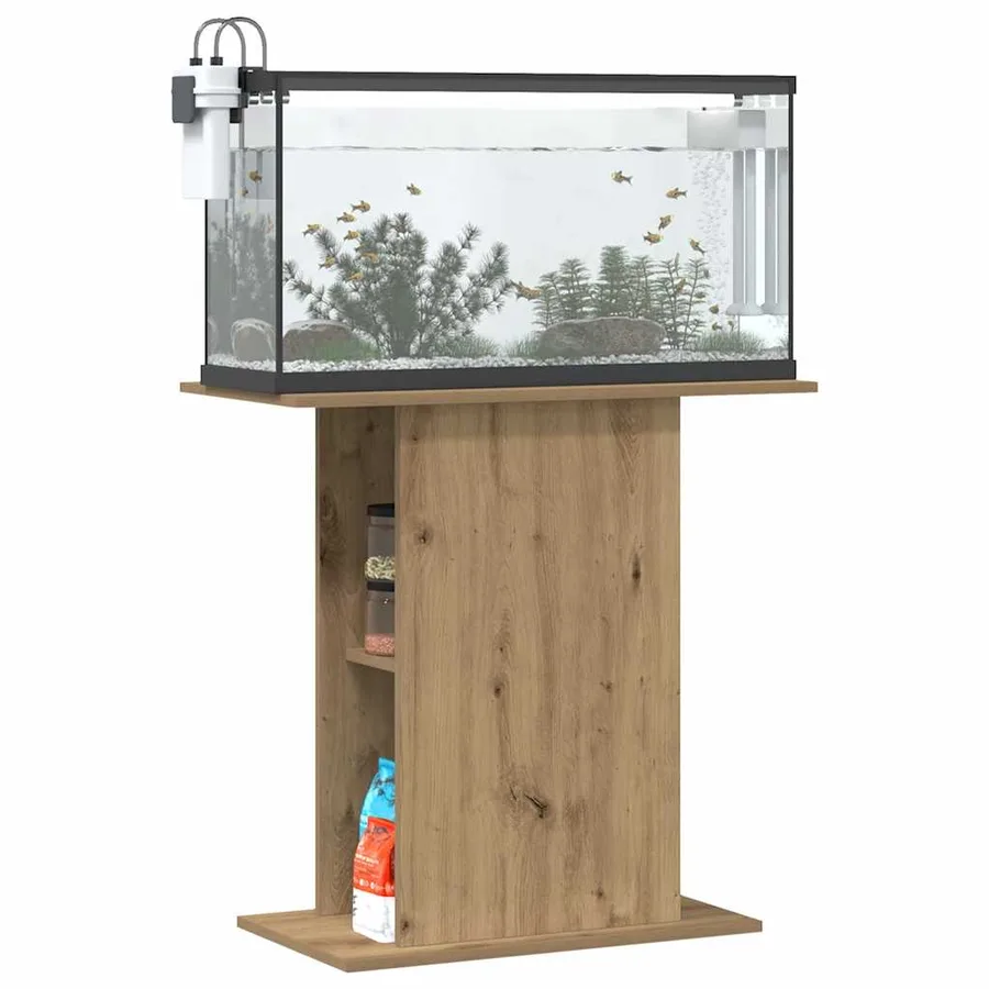 Support d'aquarium Chêne artisanal 36x75x72,5 cm Bois d'ingénierie - 3