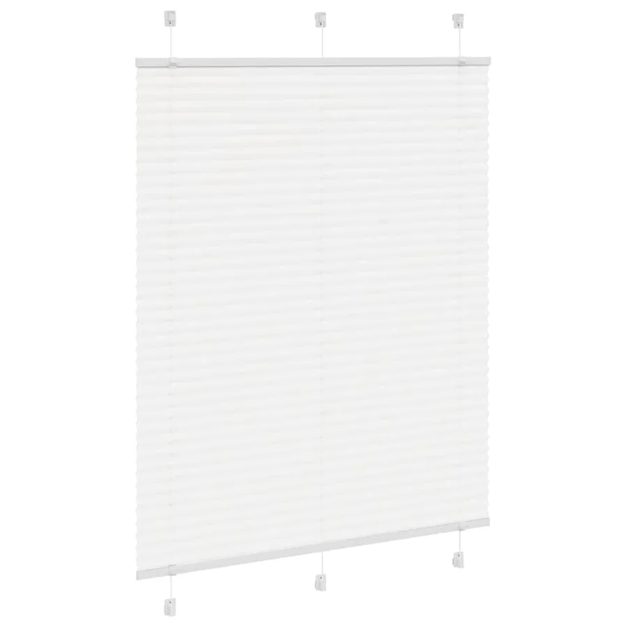Store plissé blanc 110x100cm largeur du tissu 109,4cm polyester - 3