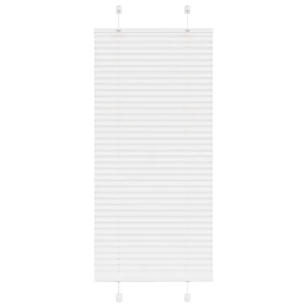 Store plissé blanc 65x150 cm largeur du tissu 64,4 cm polyester
