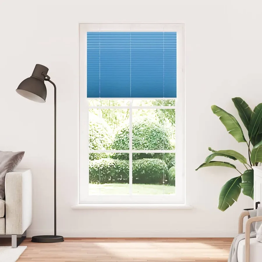 Store plissé bleu 105x200 cm largeur du tissu 104,4cm polyester - 2